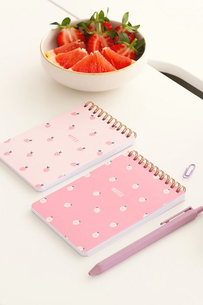 Matt Notebook مجموعة مكونة من 6 قطع من لوحات مذكرة للجيب بالفواكه