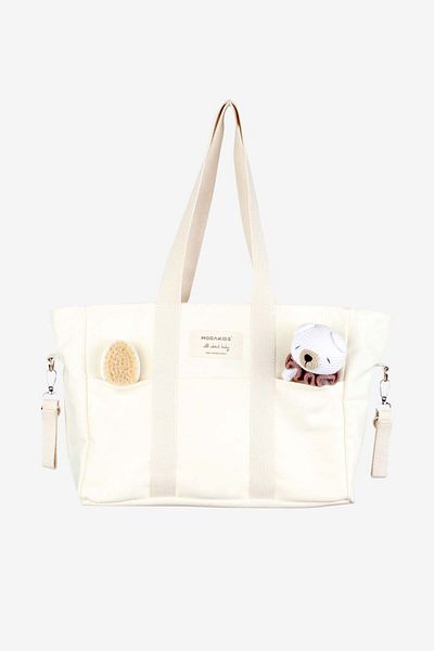 Modakids Canvas Mother Baby Care Bag Organizer Portable Organizer for Newborn Diaper Changing