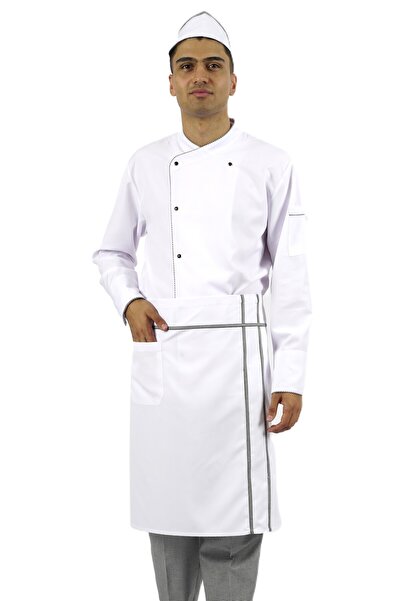 SEZA TEKSTİL Biyeli Bel Önlük Aşçı Garson Şef Barista Kafe Cepli Apron Mutfak...