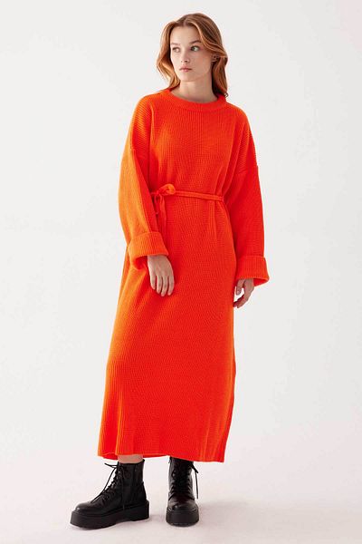 Hooopstore Rochie de tricotaj portocaliu
