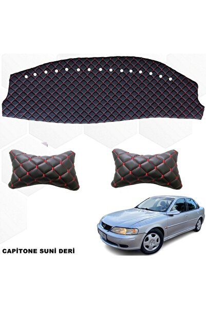 caraks Opel Vectra B Space Case سجادة الصدر + طوق الرقبة أسود-أحمر بين 1995-2002