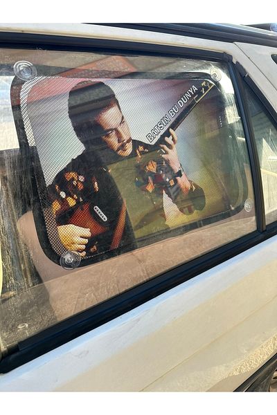 TKY Orhan Gencebay Printed Side Glass Curtain - Suitable for All Cars