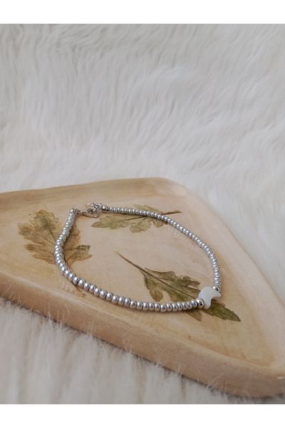 HAPPY HANDMADE SEDEF STONE LARGE BEADED ANKLE GIFT ACCESSORY