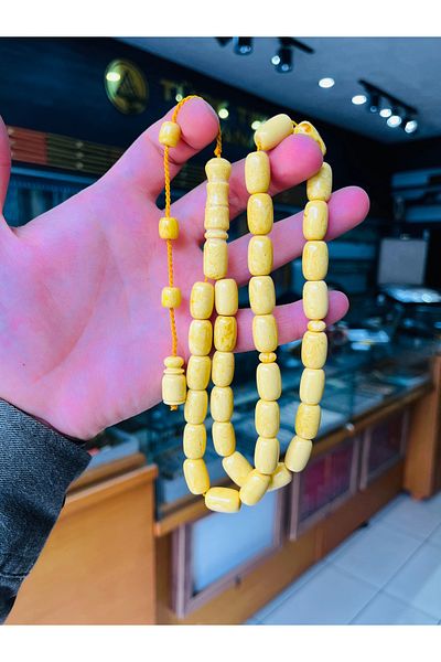 GABOR Mügellef Damla Amber 10x15mm 52 Gram Natural Rosary