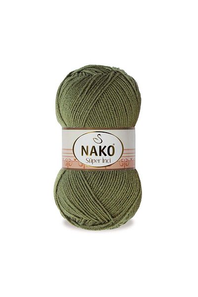 NAKO Super Pearl 4234 - 100 γραμμάρια Χακί Πλεκτό Σχοινί
