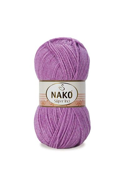 NAKO Süper Inci 10268 - 5 τεμάχια ροζ μελανζέ πλεκτό νήμα 23315
