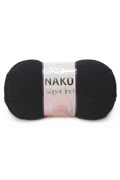 NAKO Super Pearl 217 - 100 Gr Black Knitting Thread