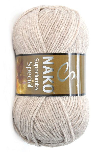 NAKO Superlambs Special 2167 - 100g Beige Canvas Hand Knitting Yarn