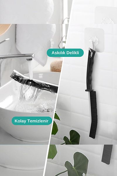 incili home 3 Pcs Multi Fine Cleaning Brush - Bathroom and Kitchen Sink Detail between Joints