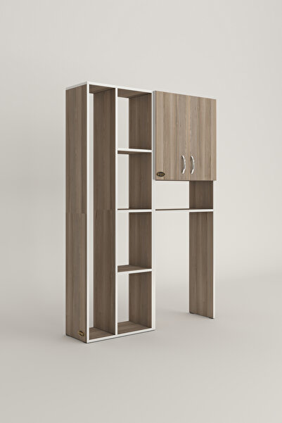 Kenzlife Çamaşır Makinesi Dolabı Veronikasüpürge Crd 180*126*20 Banyo Arkalıksız Raflı