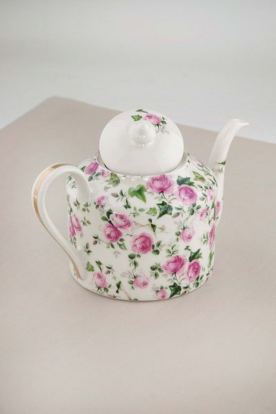 Bursa Porselen Dekor Ivy rose gold gilt porcelain tea pot