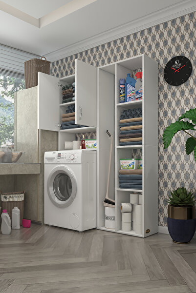 Kenzlife Çamaşır Makinesi Dolabı Veronikasüpürge Byz 180*126*20 Banyo Arkalık...