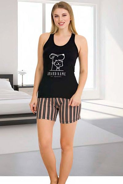 Jenny Daphne Lady Regular Size Σετ Πιτζάμα με Σορτς 7711