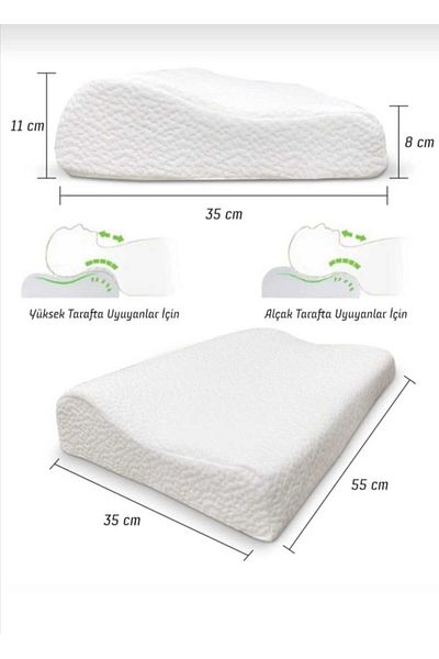 AYHOME Μαξιλάρι Tempur Πίσω Πλαϊνό Μαξιλάρι ύπνου Tempura Pillow Visco Foam Memory Reas High Pillow