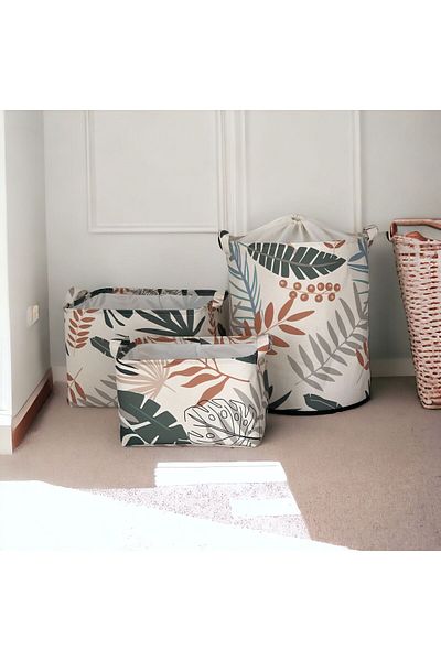 Rope Home Ντουλάπα βρώμικου πλυντηρίου 37x40 - Καλάθι παιχνιδιών και αποθήκευσης 3 με κορδόνι