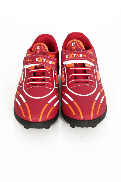 Moricha Youth Boy's Black Sole Colorful Patterned Football Gear Turf Field Shoes Crampon