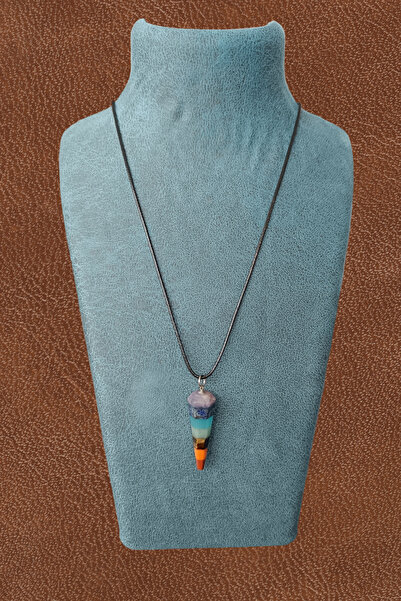 MGA DOĞAL TAŞ Sertifikalı Ametist Kaplan Gözü Lapis Aventurin Jasper Akik Akuamarin 7 Çakra Kolye