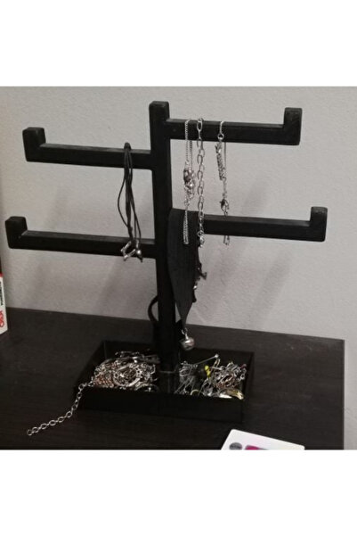 BYD3DTEKNO حامل ومنظم للمجوهرات باللون الأسود، تصميم أنيق لترتيب الأساور والأ...