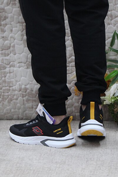 Lotto Lovelo Siyah Kırmızı Orijinal Ürün Erkek Spor Ayakkabı Koşu Ayakkabısı