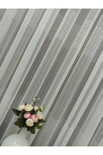 Esse Home Enine Çizgili Tül Perde, 450x260, Normal Pile, 1/2.5