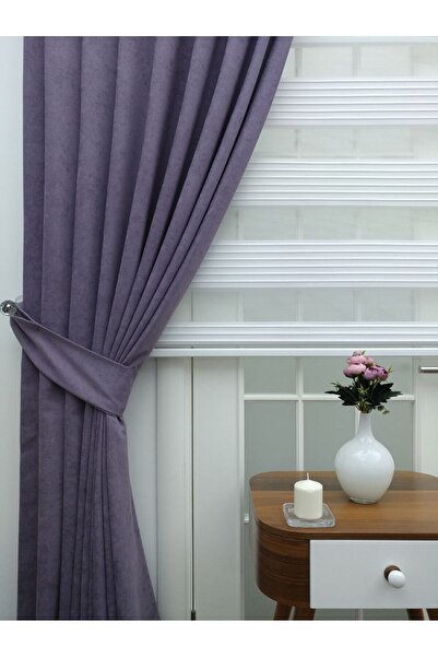 Esse Home ستارة خلفية مستقيمة أرجوانية، 70x260، 1/3 ثنيات مشدودة، مطوي، جناح واحد