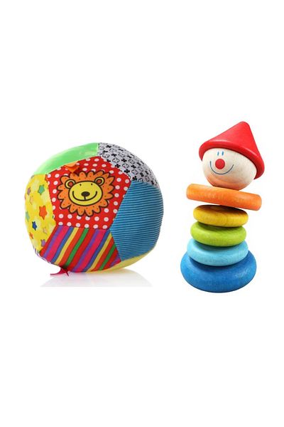 Biba Calimera Toys Set of 2 Biba Top Classic World Clown
