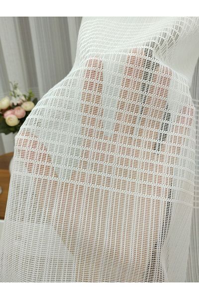 Esse Home Transverse Striped Tulle Curtain, 450x260, Normal Pleat, 1/2.5