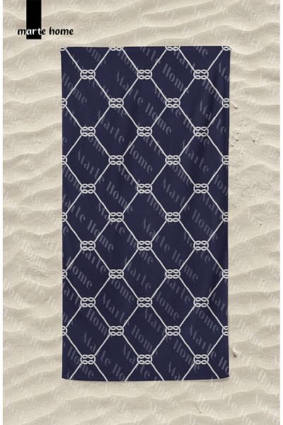 Marte Home Rope - Rope Marine Pattern Printed Beach Towel