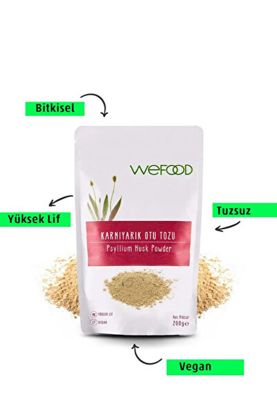 Wefood X 2 Adet Karnıyarık Otu Psyllium Tozu 200 gr
