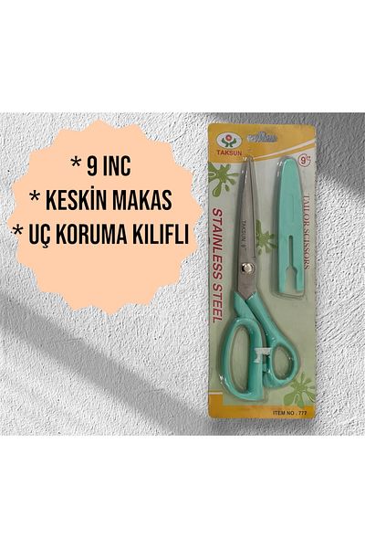 YİĞİT TİCARET TAKSUN - 9" Inch Tailor Scissors, Very Sharp and Tip Protection Lock