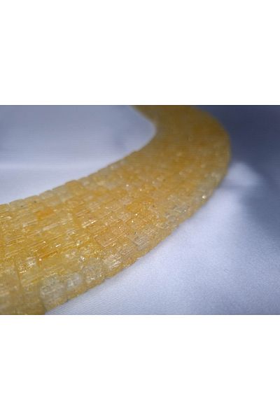 Yüksel Boncuk Σειρά από φυσική πέτρα 6 mm Cube Sewer (Yellow).