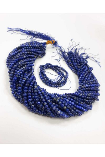 Yüksel Boncuk 4 Mm Lapis Lazuli Stone Natural Stone String