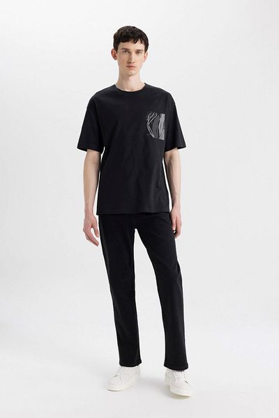 DeFacto Diago Jeanshose mit hoher Taille und weitem Bein in bequemer Passform, D1656AX24SM
