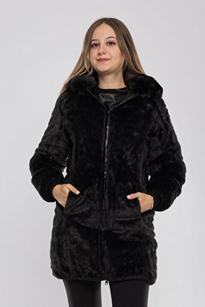 Robin D89742 Çift Taraflı Içi Kürklü Kadın Şişme Mont
