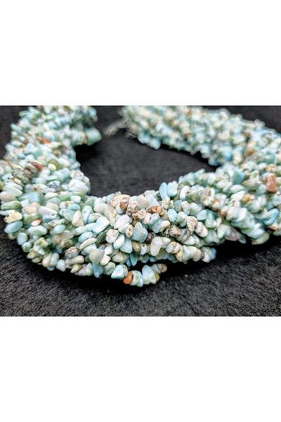 Yüksel Boncuk Fine Broken Stone Larimar Stone Natural Stone String