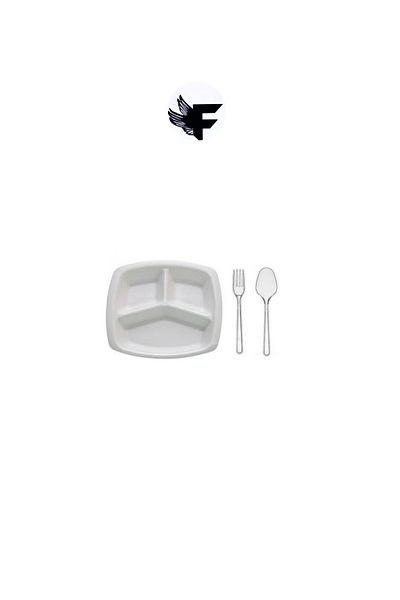 FİGANLAR 100 pcs Foam Tabildot, 100 Plastic Fork, 100 Plastic spoons