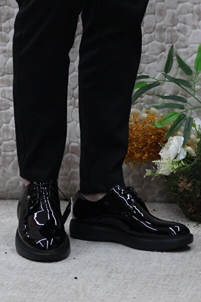 Pierre Cardin 70914 Μαύρα λουστρίνια παπούτσια γαμπρού Παπούτσια κοστουμιών Ανδρικά παπούτσια