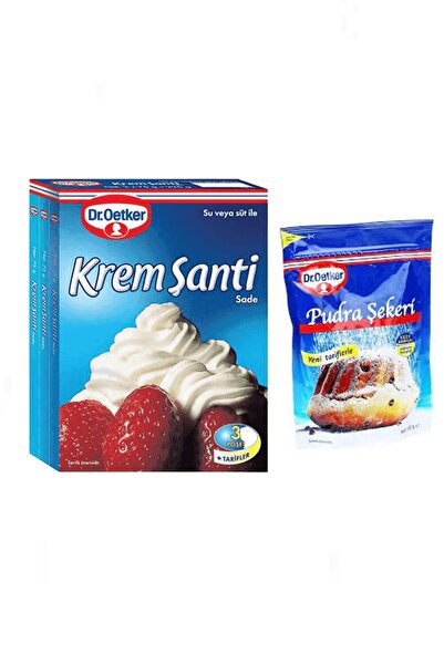 Dr. Oetker Krem Şanti 3x75 g. Pudra Şekeri 150 g. Pastacılık Seti
