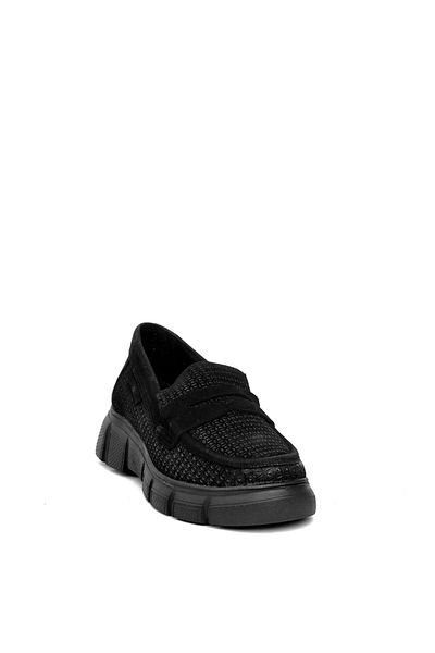 Mammamia D24YA-3910 Pantofi casual din piele pentru femei negri