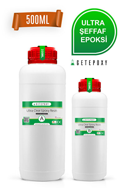 Getshopmini Getepoxy Hobby Epoxy Ultra Şeffaf Reçine Epoksi İnce Döküm 500ml