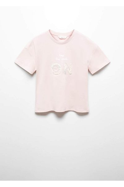 MANGO Kids T-Shirt mit Botschaft