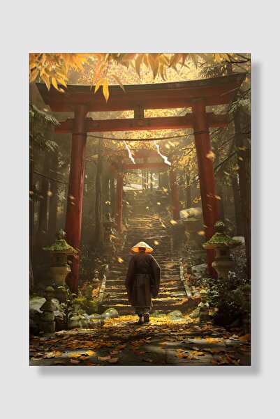 postick Ghost Of Tsushima Oyun Posteri Kalın Parlak Kuşe Kağıdı