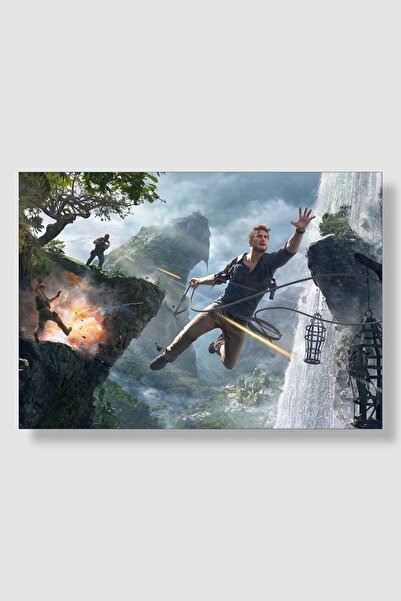 postick Uncharted Oyun Posteri Kalın Parlak Kuşe Kağıdı