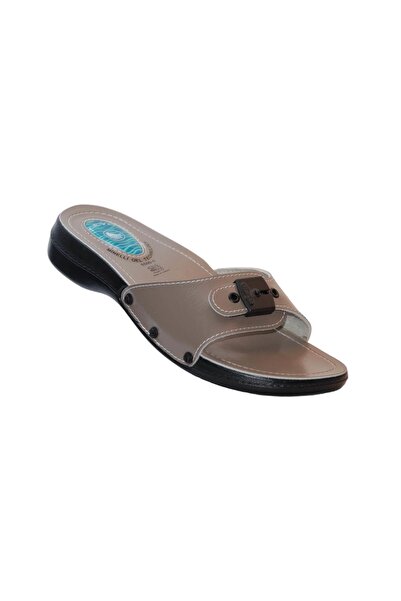 Ceyo 6500-1 Minelli Topuk Dikeni (PLANTAR FASİİTİS) Kadın Terlik Vizon