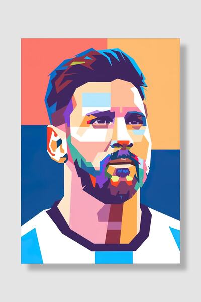 postick Lionel Messi Spor Posteri Kalın Parlak Kuşe Kağıdı