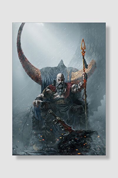 postick God Of War Oyun Posteri Kalın Parlak Kuşe Kağıdı