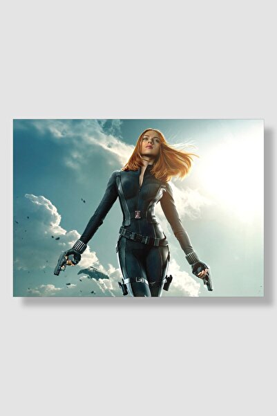 postick Marvel Black Widow Film Posteri Yüksek Kaliteli Parlak Kuşe Kağıdı