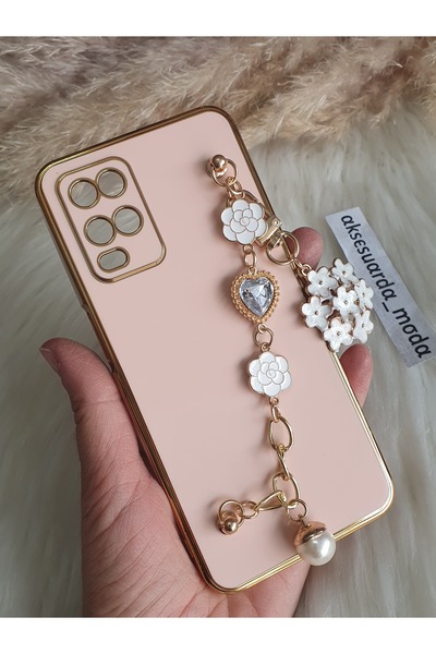 Aksesuarda Moda حافظة هاتف اوبو A54 مصنوعة من حجر الزهرة ومقصوصة بالليزر