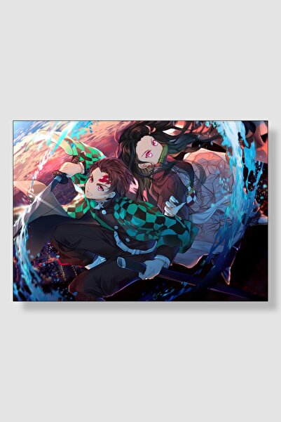postick Demon Slayer Anime Posteri Kalın Parlak Kuşe Kağıdı