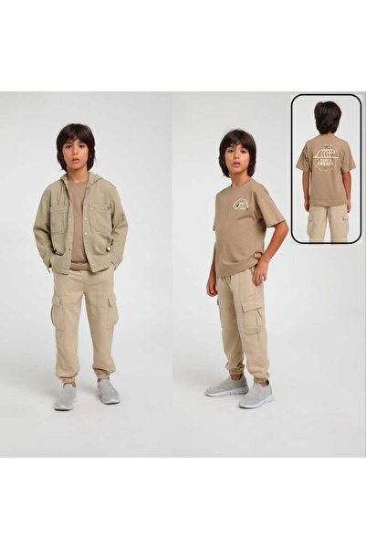 Jack Lions Erkek Çocuk Bel ve Paça Lastikli Kargo Cepli Jogger Pantolon